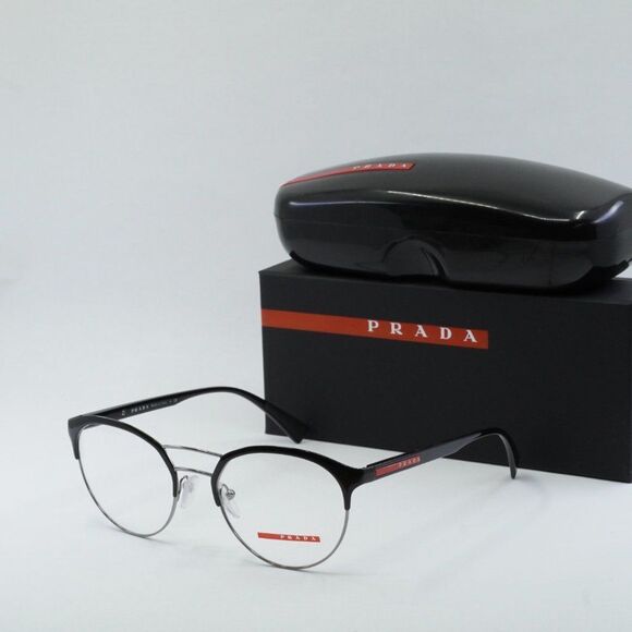 💯 NEW PRADA SPORT PS52HV 7AX1O1 BLACK EYEGLASSES - Picture 10 of 10